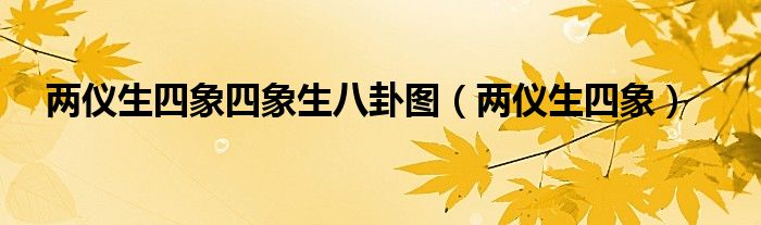 太极分两仪两仪分四象_太极两仪四象八卦诗句_八卦生四象四象生两仪两仪生太极