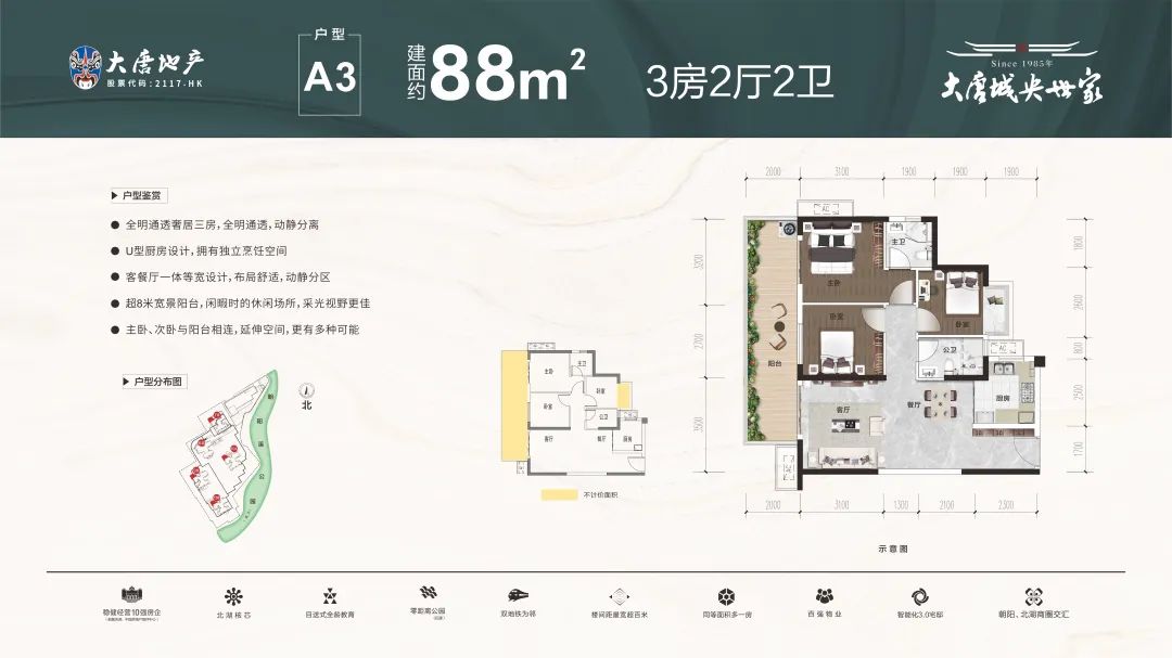 南宁大唐城央世家精致小户型67-124㎡高拓展户型