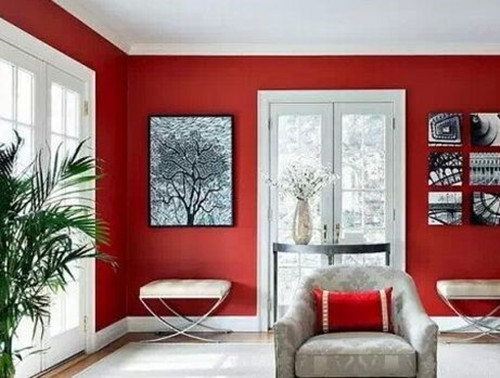 客厅前面颜色风水如何选择分析向北墙面宜用红色风水
