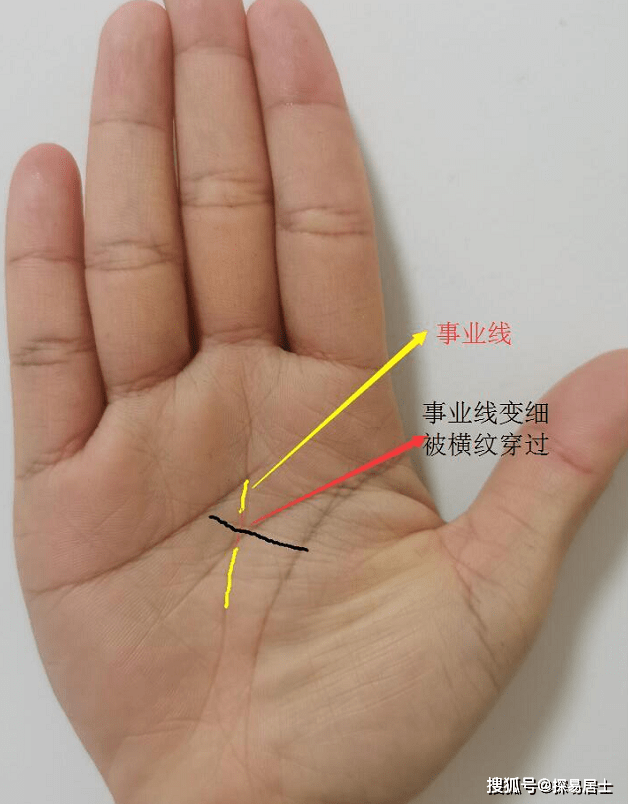 事业线图解女右手有分叉是什么意思呢？