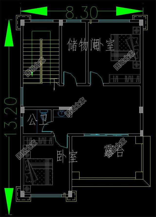 适合农村小面积建的三层别墅设计图以及户型图