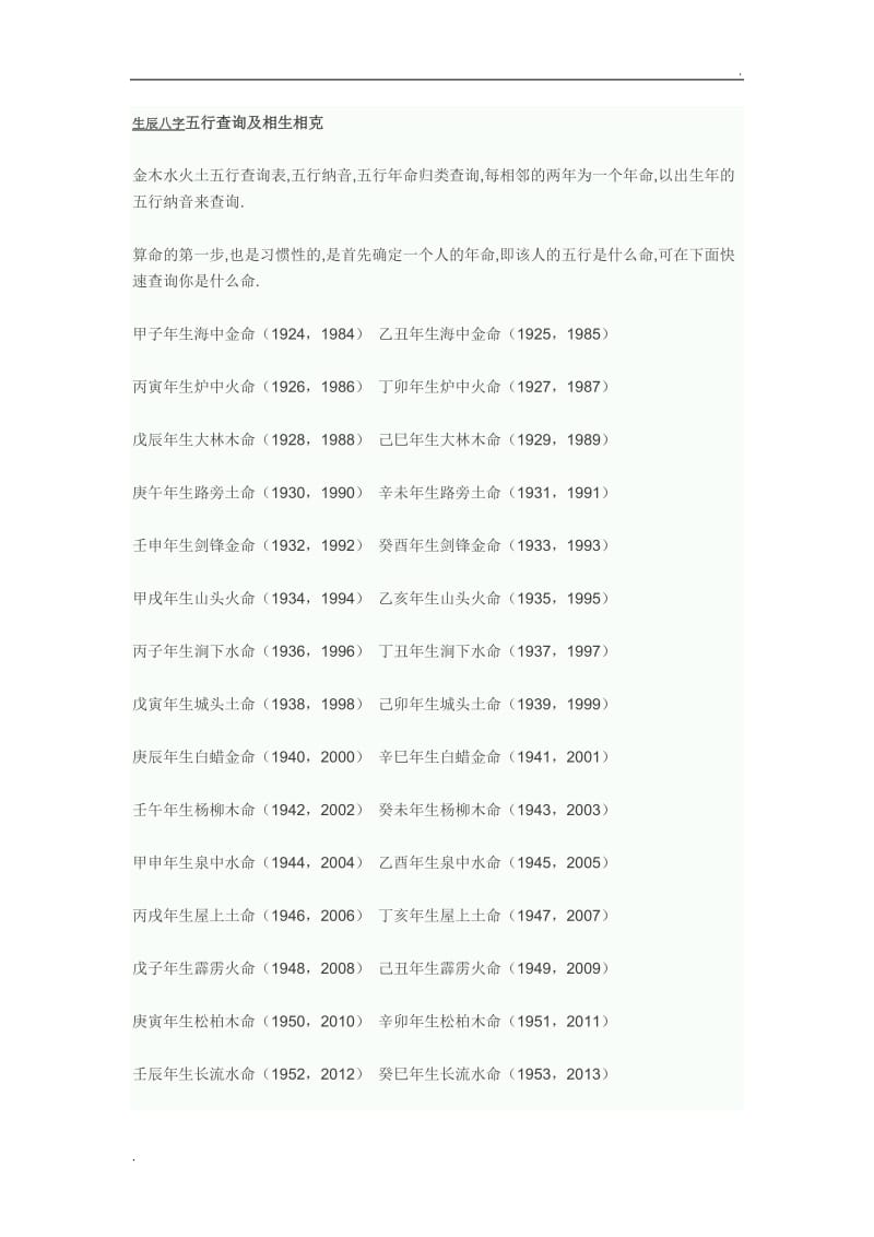 风水堂:八字的五行属性是什么意思