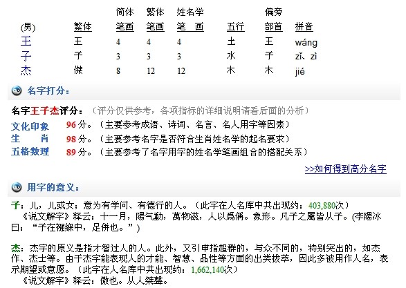 名字测试打分是100分的评分规则，宝宝姓名打分多少分