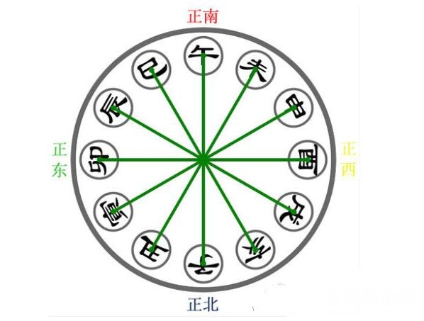 十二地支代表着时间，与十二生肖相对应